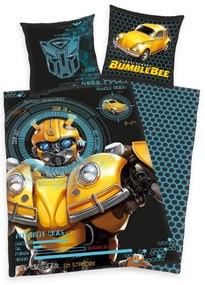 Transformers Blumblebee gyermek pamut ágynemű, 135 x 200 cm, 80 x 80 cm