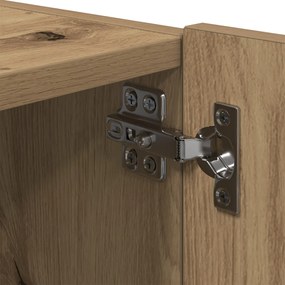 TV Fali Szekrény LED Fényekkel 2 db Kézműves Tölgy 80x35x31 cm