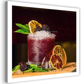Gario Vászonkép Piros ital és citromszeletek Méret: 30 x 30 cm
