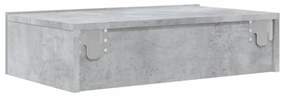 betonszürke TV-szekrény LED-lámpákkal 60x35x15,5 cm