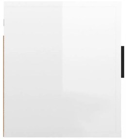 2 db magasfényű fehér fali TV-szekrény 40 x 34,5 x 40 cm