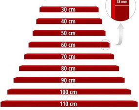 Fali polc Stilista® Volato Világos fa 110 cm