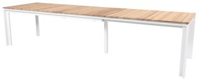 Optimum Teak hosszabítható fehér étkezőasztal 220-340 cm