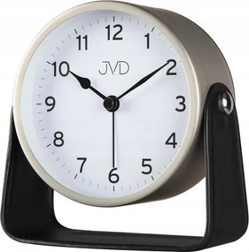 Nagy Ezüst Ébresztőóra Jvd SRP2313 Csendes Mechanizmus Állítható Szög Bőr 12 cm