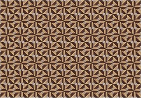 Tapéta Fa parketta geometria szimmetria bézs Vinyl barna 368x280 +ragasztó
