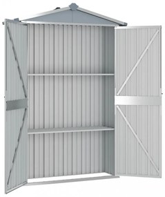 szürke horganyzott acél kerti fészer 116x45x175 cm