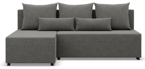 Nobu sarokkanapé, fonott, univerzális oldal, fekete