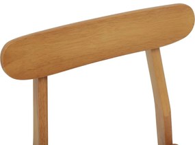 Étkezőszék 2 pcs Természetes Tömör fa