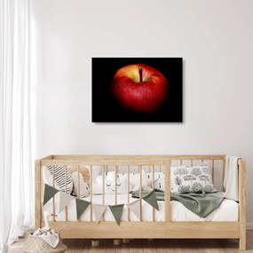 Az alma képe és a fekete háttér (üvegen) (70x50 cm)