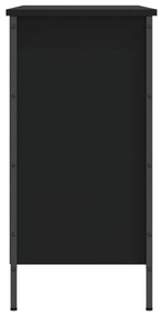 fekete szerelt fa cipőszekrény 100 x 35 x 70 cm