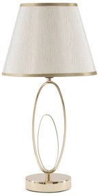 Flush fehér asztali lámpa aranyszínű lámpatesttel - Mauro Ferretti