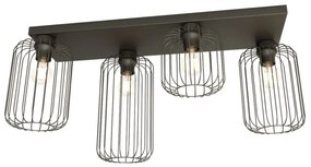 EMIBIG 1367-4 BARN Loft Mennyezeti Lámpa Fekete E27 IP20