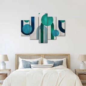 Kép - Vonalak és kör alakzatok (150x105 cm)