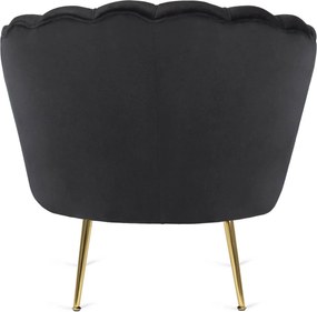Fotel fekete színben, velúr kárpittal. ANGEL