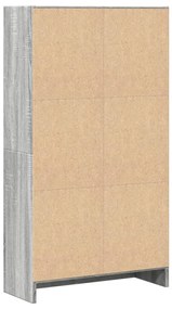 szürke sonoma színű szerelt fa könyvespolc 60 x 24 x 109 cm
