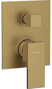 Sapho - CUBEMIX falba süllyesztett zuhanycsaptelep, matt arany