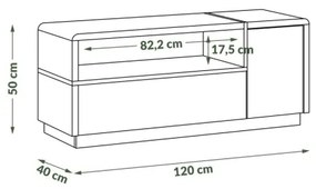 FRED TV állvány fehér/szürke