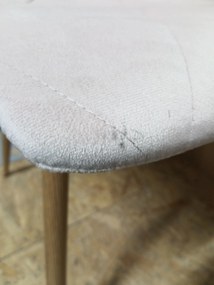 AKCIÓ Világos rózsaszín bársony étkezőszék LIBRA II. osztály