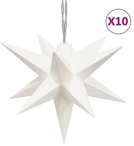 10 db fehér karácsonyi lámpa LED-del 10 cm