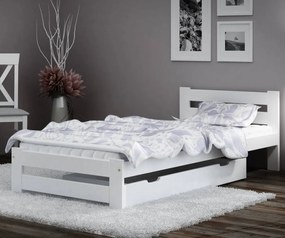 AMI nábytek Eureka VitBed ágy 90x200cm tömör fenyő fehér
