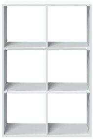 fehér szerelt fa térelválasztó könyvespolc 69,5x29x103,5 cm