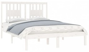 Small Double fehér tömör fa ágykeret 120 x 190 cm