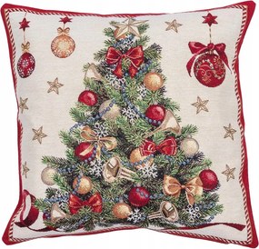 Párnahuzat 45x45 karácsonyi hangulat mese karácsonyfa piros
