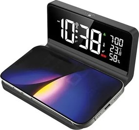 Ébresztőóra - Solight CA06 - Qi vezetékmentes töltéssel