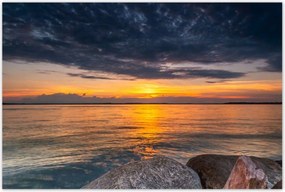 Poszterek 120x80 Sziklák Tenger Nap