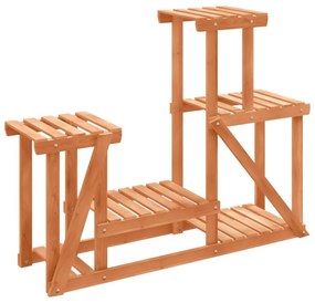 tömör fenyőfa virágtartó állvány 90 x 25 x 73,5 cm