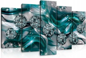 Vászon Falikép Absztrakt 3D Hálószoba Nappali 5 Részes 100x60