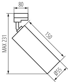 KANLUX-33139 Sínre szerelhető lámpatest ACORD ATL2 GU10