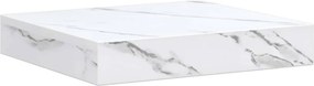 vidaXL Falpolc Falra szerelhető Fehér márvány 23 x 23,5 x 4 cm Faanyag
