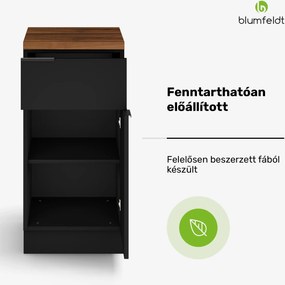 Blumfeldt WoodVista Fiókos szekrény, Robusztus MDF munkalap, Soft-Close zsanérok, Alumínium fogantyúk