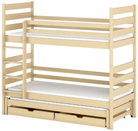 Gyerekágy 90 x 190 cm TORI (ágyráccsal és tárolóhellyel) (borovi fenyő). 1013272