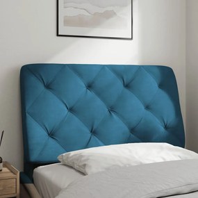 kék bársony fejtámla párna 90 cm