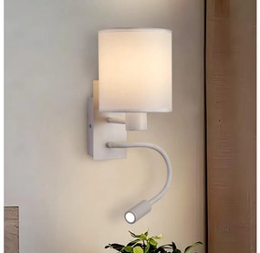 Brilagi Brilagi - LED Rugalmas fali lámpa 1xE27/25W/230V + LED/3W fehér BG1555