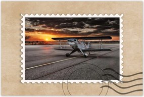 Poszterek 60x40 Repülőgép naplemente