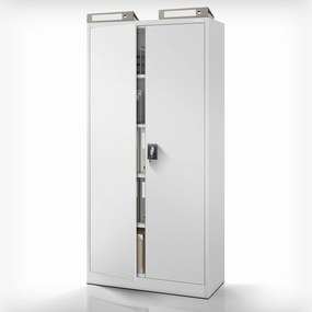 Fém iratszekrény JAN H, 900 x 1950 x 400 mm, szürke