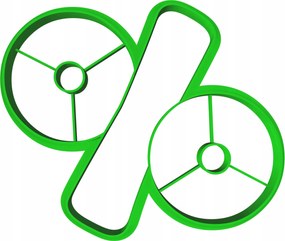 Oktató Keksz- És Mézeskalács lyukasztó Százalék jel % 8cm