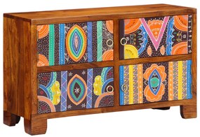 Cipőszekrény 90x35x55 cm Tömbfa Akáció