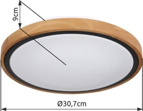 Globo 41764-12 - BRUNO LED mennyezeti lámpa 12W, 307 mm, 3000-6000K