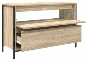 sonoma tölgy fürdőszobai mosdószekrény fiókokkal 90x34,5x60 cm