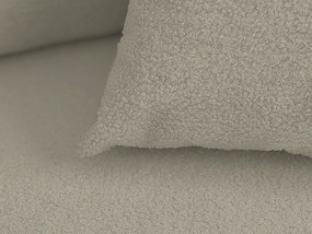 SMART BOUCLE L alakú kihúzható, megfordítható sarokkanapé 232x143 cm, szürkésbézs
