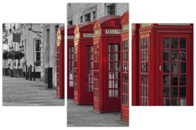 Kép - Londoni telefonfülkék (90x60 cm)