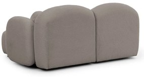 Szürke buklé sarokkanapé (jobb oldali-heverő résszel) Orbit – Ropez