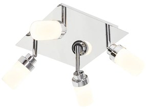 Modern fürdőszobai spot acél 4-lámpás IP44 - Japie