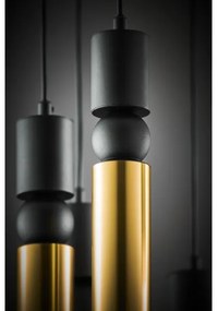 Jupiter 2018 - Csillár zsinóron ALAS 7xGU10/10W/230V arany/fekete