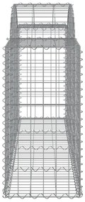 7 db íves horganyzott vas gabion kosár 200x50x80/100 cm