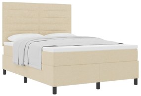 Box Spring Ágymatrac Bézs 160x200 cm Szövet